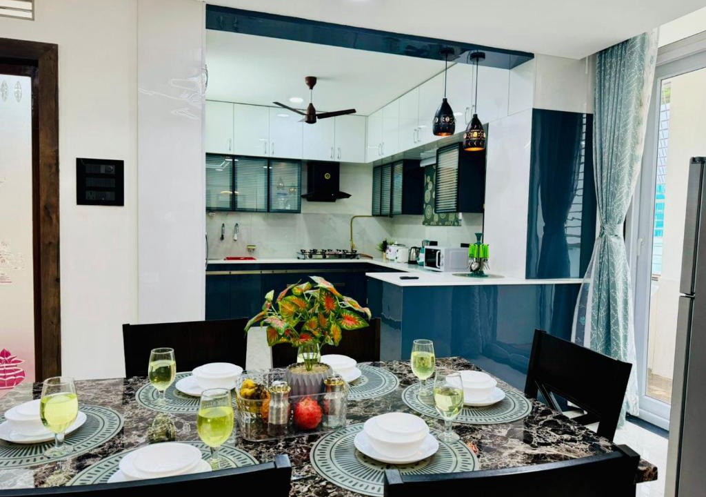 Gachibowli Apartment | BluO 3BHK Gachibowli - Kitchen, Lift, Parking