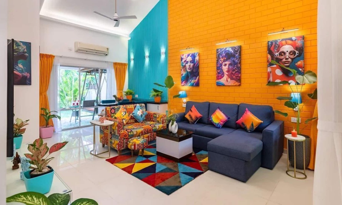 Anjuna Villa | DAZZLE BY ALOHAGOA! Stunning 2BHK GF Villa with pop art décor, 2 Porches