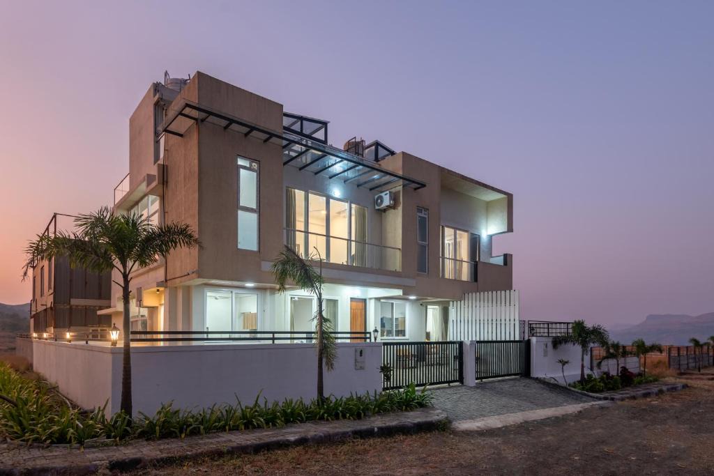 Igatpuri Villa | ELivaas White House 3 BHK Villa With panoramic Hill Views, Glass Room, Outdoor Pool & Dam nearby
