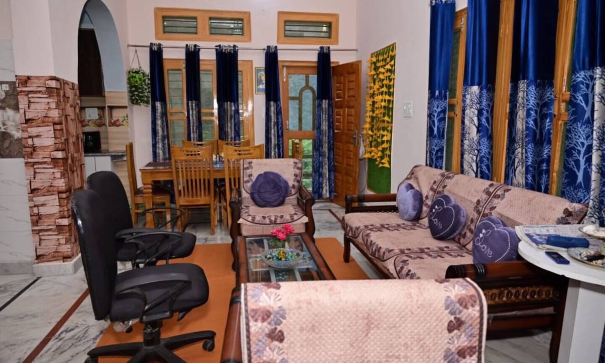 Rajgarhi House | Peaceful stay : 2-bedroom, bright living area, kitchen, terrace, and garden
