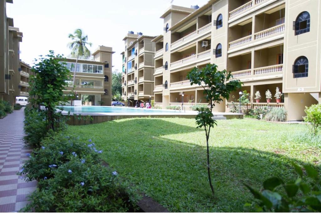 Siolim Apartment | Poolside 1 BHK service Apartment