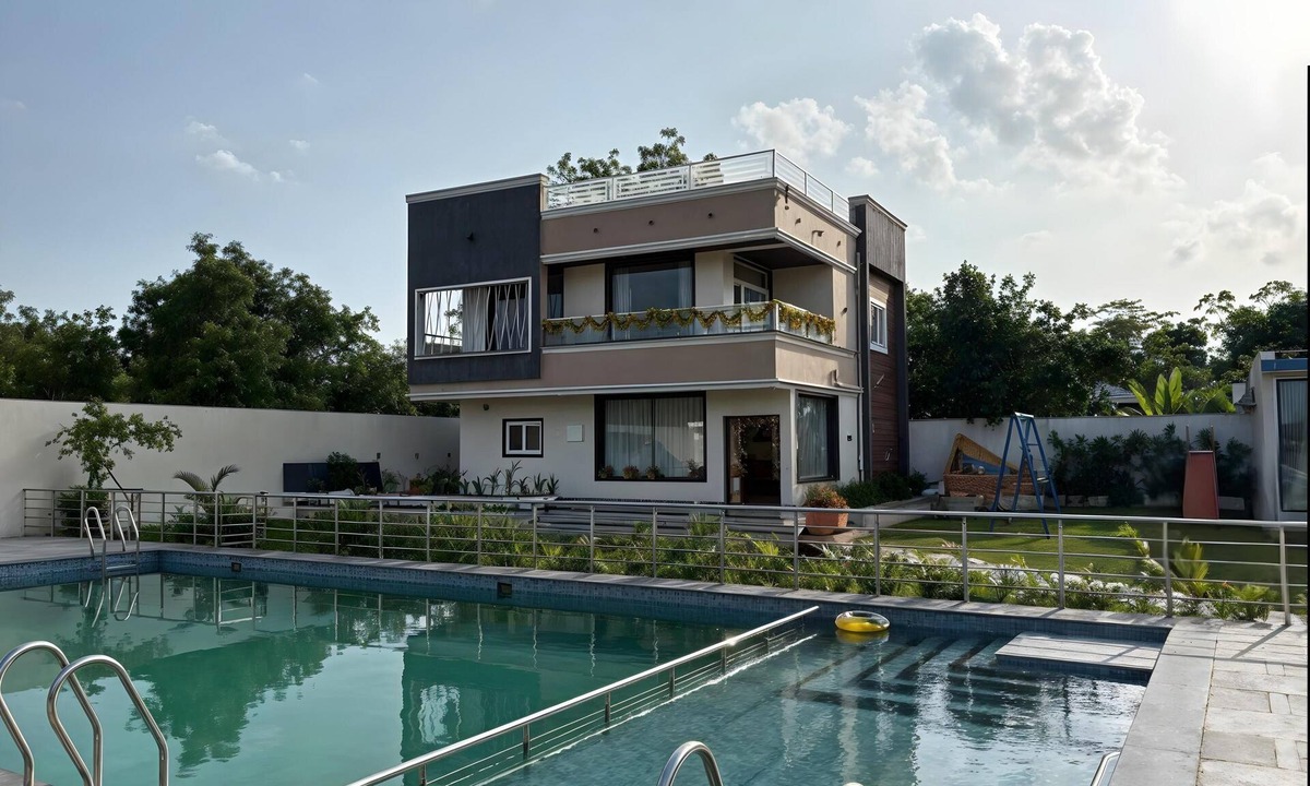 Bakaram Jagir House | S K Farm Retreat |3BR Stay in Chilkur By Homeyhuts