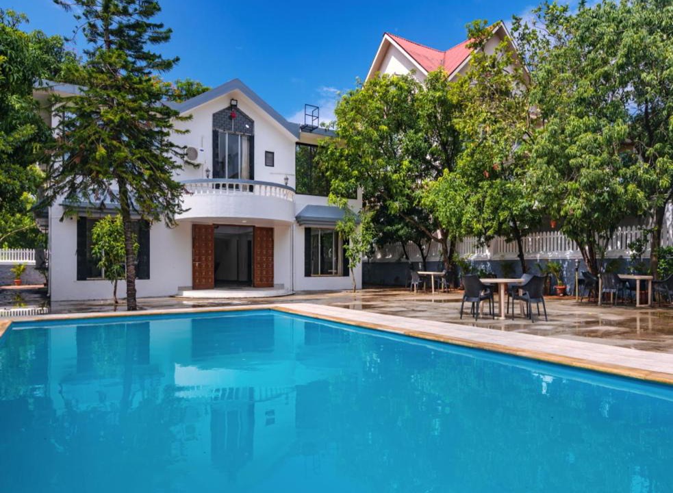 Wadgaon Villa | SaffronStays Anugraha 4BHK Private Pool villa in Lonavala, near Wet n Joy