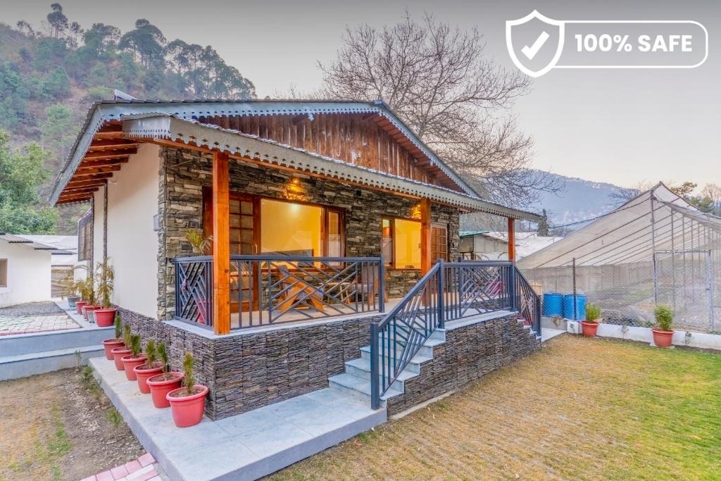 Bhimtal House | SaffronStays Kurmavana, Bhimtal - luxury cottage with pool and lawn - All clear roads