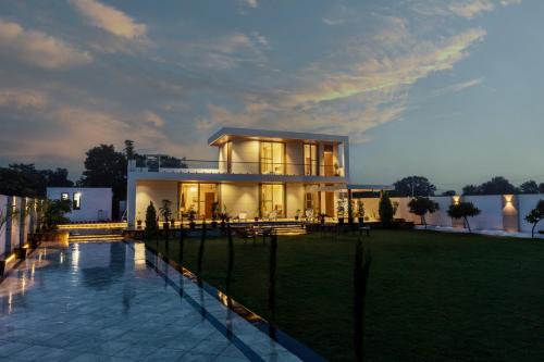Bedla Villa | SaffronStays Raaga - luxury 4BR villa with private pool, lawns, gazebos & sweeping Aravalli hill views