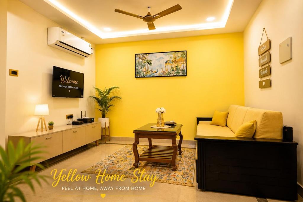 Kanyakumari Apartment | Yellow home stay-10min walk to kanyakumari beach