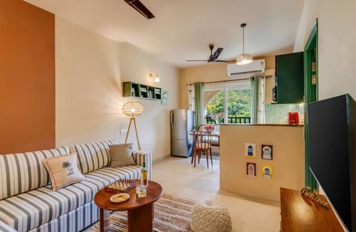 Mapusa Apartment | 1BR in North Goa Pool Gym Clubhouse Access
