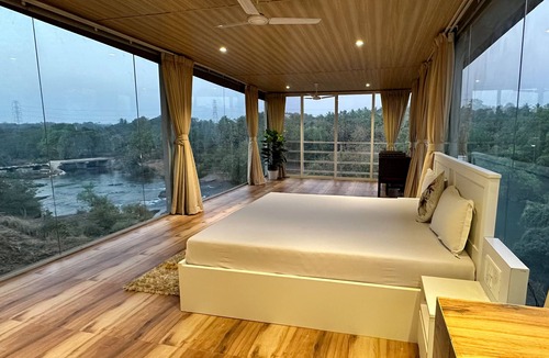 Karjat House | 3BHK Private Riverside Villa with Glass Room in Karjat
