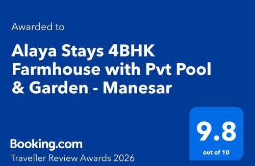Bhiwadi Villa | Alaya Stays 4BHK Farmhouse with Pvt Pool & Garden - Manesar