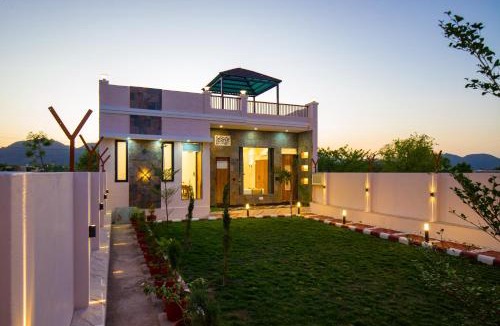 Bedla Villa | Alaya Stays Parvam Retreat 2-BHK Villa With Private Pool, Garden, Terrace & Aravali Hill Views