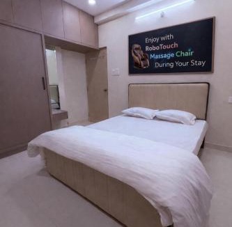 Hyderabad Apartment | Ayushman Avenue Family ,502 3BHK Massage Chair , Smart TV , AC