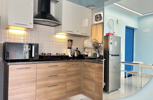 Kudal Apartment | BlueCouch- 1BHK w/pool & Sunset View Nr Vagator