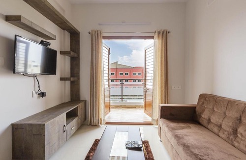 Sector 2 Apartment | BluO 1BHK City Centre HSR Layout - Balcony, Terrace Garden