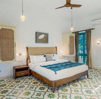 Siolim Villa | Casa Lotus 3-BHK Villa with Private Pool, Cosy Nook, Balconies in a Gated Complex