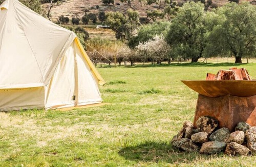 Darbys Falls RV Rental | Cherry Blossom Glamping Tent at La Paloma Farm