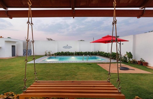 Narasapura Apartment | Dew Drop Villa by StayJade 3BHKPvt Pool Garden