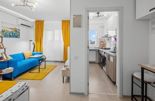 Sector 2 Apartment | DUMI SKY - Modern Studio & Balcony & Metro - Easy Access to City Center