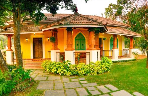 Chorao Villa | ELIVAAS Terra Rosa Portuguese-styled 4-BHK Villa With Private Pool, Garden, Veranda & Sit-out Area
