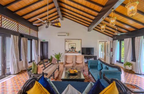 Pilerne Industrial Estates Villa | ELIVAAS Villa Seine Indo-Portuguese 3-BHK villa with a Kid's Room, Private pool Near Candolim Beach
