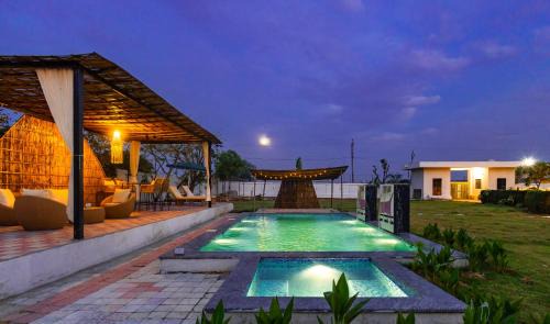 Rajawas Villa | Fable Farm by Alaya Stays 4-BHK Villa with Private Pool, Gazebo & Garden