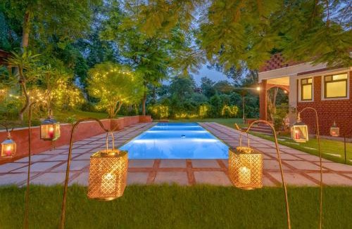 Gurugram House | Hostie Chinar Haveli and Tranquil Greens Rustic 8 BHK Estate with two swimming pools
