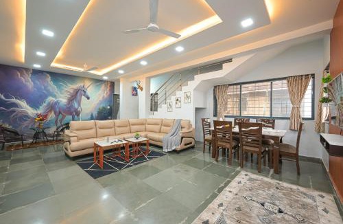 Malavli Villa | II EMPYREAN STAYS II CELESTIAL UNICORN VILLA II 3BHK II AC II PRIVATE POOL Il