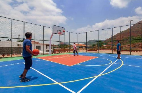 Kune N.m. Villa | La Palm by StayVista - Mountain-view villa, boasting a spacious pool, Gym, Indoor games, Basketball court & A lush lawn with a gazebo