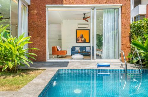 Chapora Villa | La Risa by The Blue Kite - 2 BHK Villas near Vagator Beach, Private Pool with Kitchen, Balcony, Security