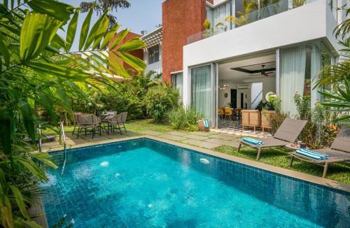Chapora Villa | La Zamora by The Blue Kite - 3BHK Villas near Vagator & Anjuna Beach with Private Pool, Garden, Terrace & Security