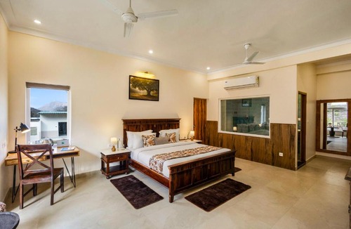 Nimbahera Villa | Mandovar Mountain Valley Retreat Pet-friendly Suite In a Private Estate with Shared Pool, Garden, Restaurant & Hill Views