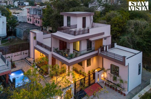Fatehpura Villa | Nakeshatra Villa by VEO - Part of StayVista with Pool, Lawn, Balcony at city center in Udaipur