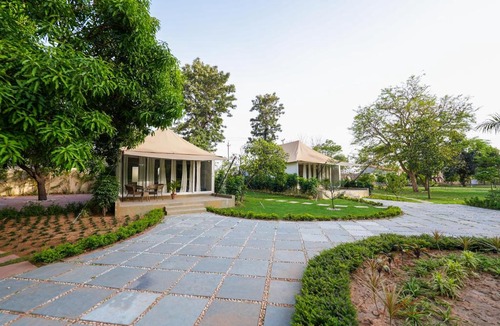 Taoru House | Orchard At Sarai - Luxury Tent Villas, Swimming Pool, Large lawns, & Pet friendly