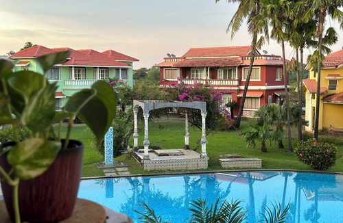 Sernabatim Apartment | Orma By The Beach Goa , pool view , private access to the beach