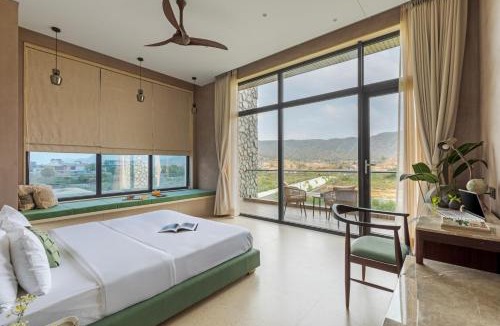 Amer Villa | SaffronStays Abhinandan Villa - 4BR Jaipur villa with private pool, bathtubs, gazebo bonfire & lawns facing the Aravallis