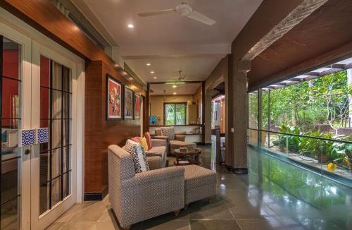 Khalapur Villa | SaffronStays Ambe Moha - 2BHK Veg Villa with Pool, Gazebo, Library & Mango Groves in Karjat