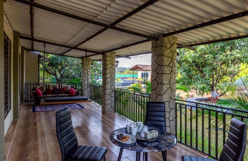 Khalapur Villa | SaffronStays Apricus Farm - 4BHK Veg Estate with Pool, Yoga & Garden
