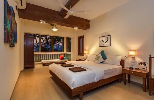 Nagaon Villa | SaffronStays Aquamarina - 3BR Mediterranean style beachfront villa with pool, lawns & seafood dining near Nagaon Beach