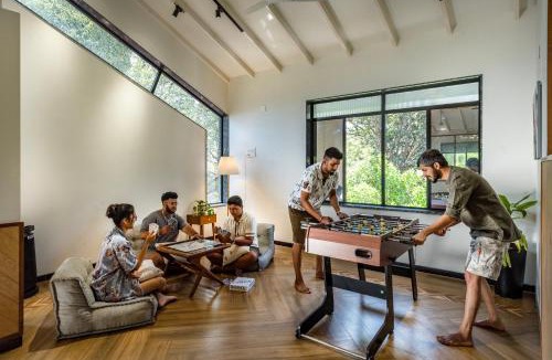 Alibaug Villa | SaffronStays Arabella - 4BR bohemian pool villa with sunken lounge, foosball, PS4 & mango orchard views in Alibaug