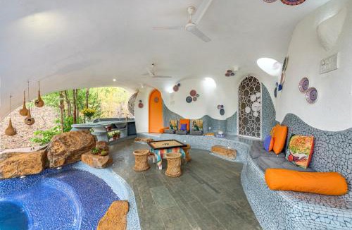 Murbad Villa | SaffronStays AsanjA Titaly - 2BR earth-sheltered pool villa with rooftop garden, Sahyadri hill views near Mumbai