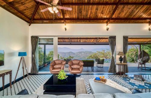Kadadhe Villa | SaffronStays Blissfort - 5BHK Villa in Pawna with Infinity Pool, Games Room & Valley Views