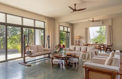 Bedla Villa | SaffronStays Camelot by the Lake - 3BR villa with glass walls, TT, projector, and gardens, Udaipur