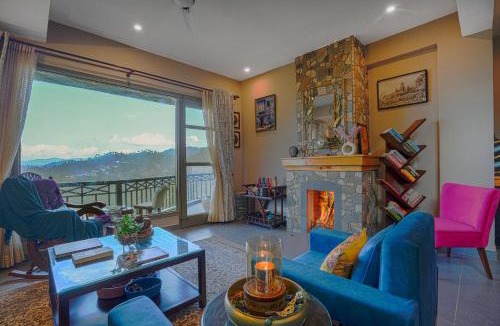 Majkhali Villa | SaffronStays Edelweiss Bluebell House - 3BR English home with Himalayan peak views, bonfire & reading nook
