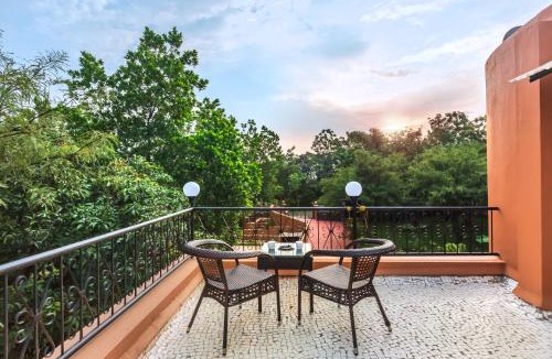 Suryamal Villa | SaffronStays Ekaant- 3BR pet-friendly pool villa with lawn, games & river walk in gated community near Mumbai