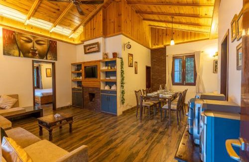 Bhimtal Villa | SaffronStays Gardens on the Lake - 2BR pet & elderly-friendly lakefront villa with lawns, bonfire & kitchenette near Nainital