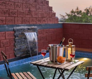 Parshwapuram Villa | SaffronStays Hobbes - 3BR private pool villa with lawn, family lounge, BBQ nights & deck sit-outs, ideal for celebrations