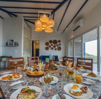 Kadadhe Villa | SaffronStays Kaia Waters by Kosha Villas, Pawna - Greek style villa with panoramic view of Pawna lake
