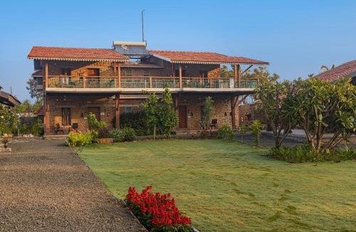 Mahiravani Villa | SaffronStays Lake House Bouganvillea, Nashik -villa with great lake views and patio dining