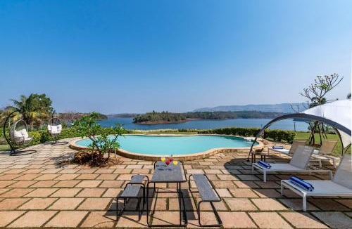 Wadgaon Villa | SaffronStays Moira 6-BR Lakeside Villa with Infinity Pool & Jacuzzi