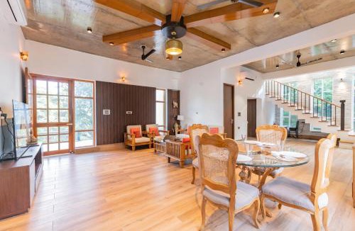 Bullawala House | SaffronStays Polaris - 3BR pet-friendly Swedish-style mountain villa with nature trails, lawns & stargazing near Mussoorie