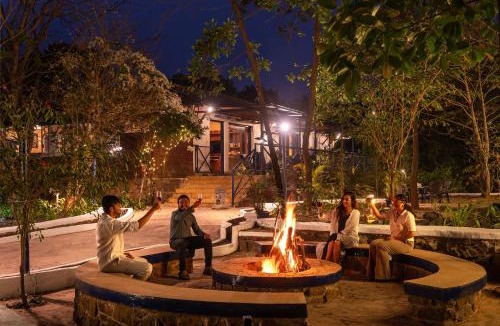 Uddar Villa | SaffronStays Terra Soul - 3BR eco-luxury pet-friendly pool villa with gazebos, bar & fish pond near Imagica & Pali Temple